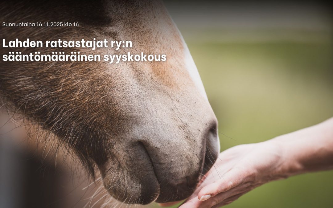 Lahden ratsastajat ry:n sääntömääräinen syyskokous